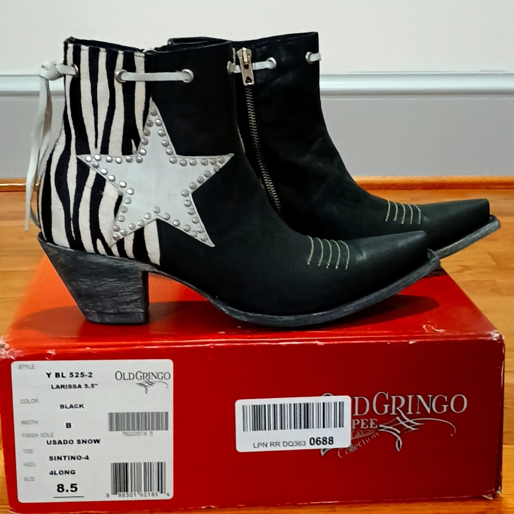 Old Gringo Larissa ankle boots Size 8.5. Brand new in box